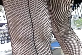 Seamed fishnets kojinės rinkoje porno tėtis, dukra virtuvėje